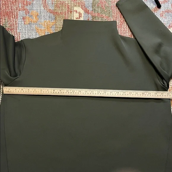 NWOT Aday Like a Boss Mock Neck Pullover Army Green Scuba Fabric Size XL - Picture 4 of 7